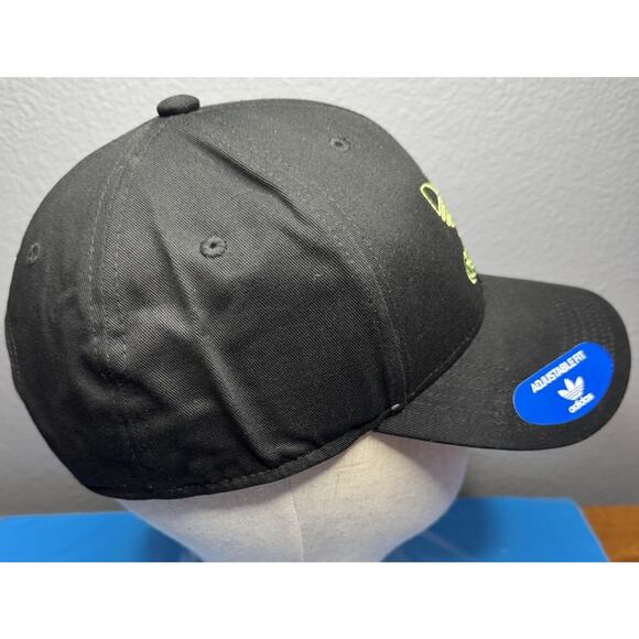 Adidas Originals Men's Trefoil Structured Precurve Snapback Black/FROZEN YELLOW - Picture 3 of 8